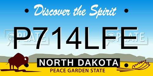 P714LFE North Dakota License Plate