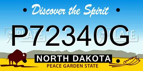 P72340G North Dakota License Plate