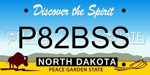 P82BSS North Dakota License Plate