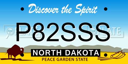 P82SSS North Dakota License Plate