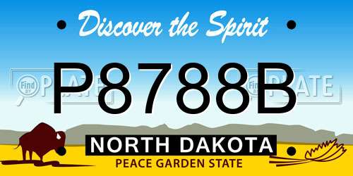 P8788B North Dakota License Plate