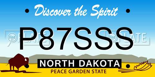 P87SSS North Dakota License Plate