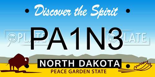 PA1N3 North Dakota License Plate