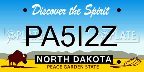 PA5I2Z North Dakota License Plate