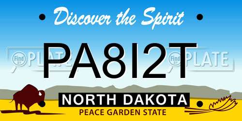 PA8I2T North Dakota License Plate