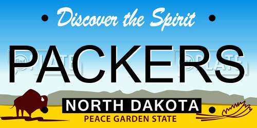 PACKERS North Dakota License Plate