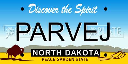 PARVEJ North Dakota License Plate