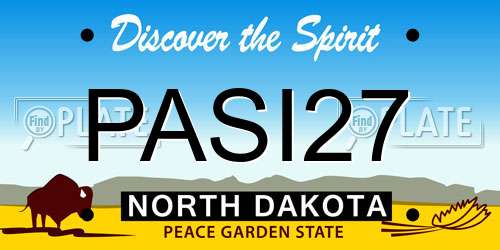 PASI27 North Dakota License Plate