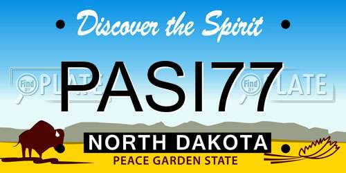 PASI77 North Dakota License Plate