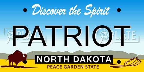 PATRIOT North Dakota License Plate