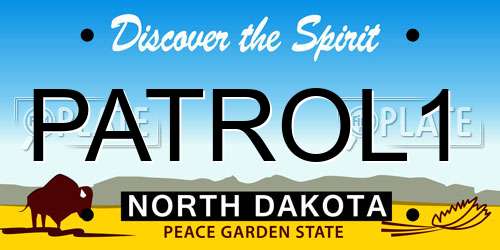 PATROL1 North Dakota License Plate