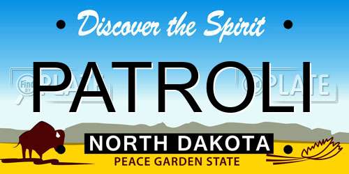 PATROLI North Dakota License Plate