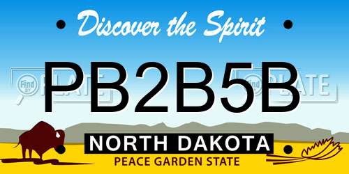 PB2B5B North Dakota License Plate
