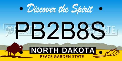 PB2B8S North Dakota License Plate