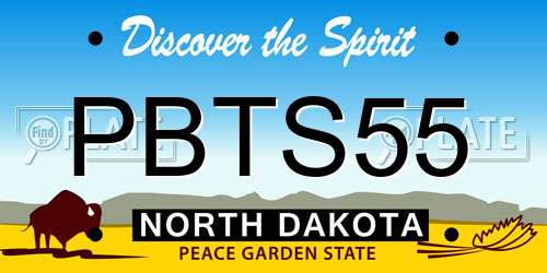 PBTS55 North Dakota License Plate
