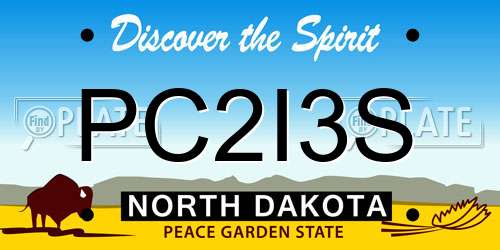 PC2I3S North Dakota License Plate