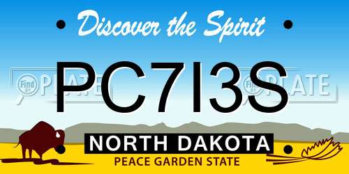 PC7I3S North Dakota License Plate
