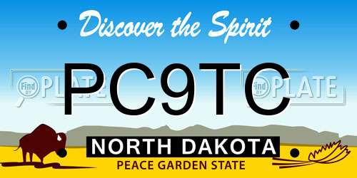 PC9TC North Dakota License Plate