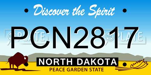 PCN2817 North Dakota License Plate