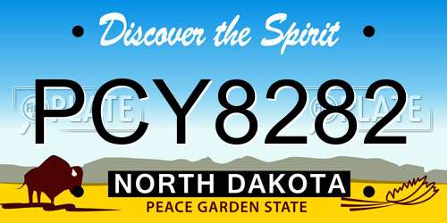 PCY8282 North Dakota License Plate