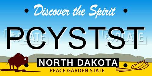 PCYSTST North Dakota License Plate