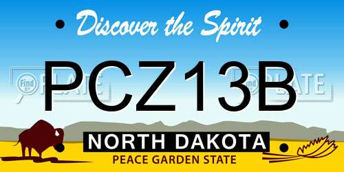 PCZ13B North Dakota License Plate