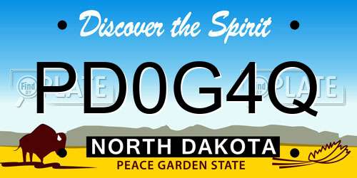 PD0G4Q North Dakota License Plate