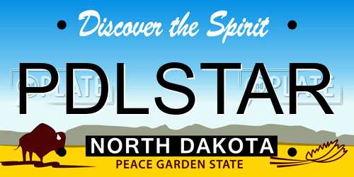 PDLSTAR North Dakota License Plate