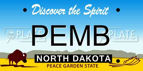 PEMB North Dakota License Plate