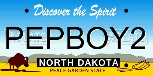 PEPBOY2 North Dakota License Plate