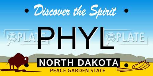 PHYL North Dakota License Plate