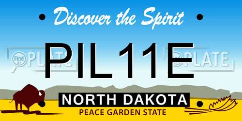 PIL11E North Dakota License Plate