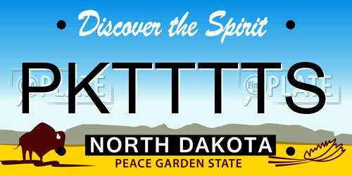 PKTTTTS North Dakota License Plate