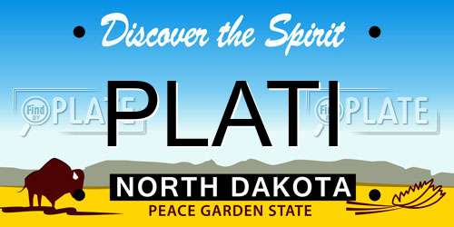 PLATI North Dakota License Plate