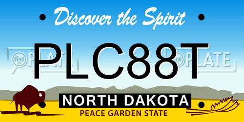 PLC88T North Dakota License Plate
