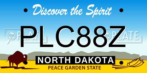 PLC88Z North Dakota License Plate