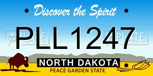 PLL1247 North Dakota License Plate