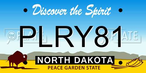 PLRY81 North Dakota License Plate