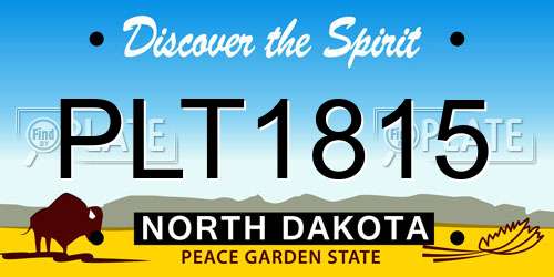 PLT1815 North Dakota License Plate