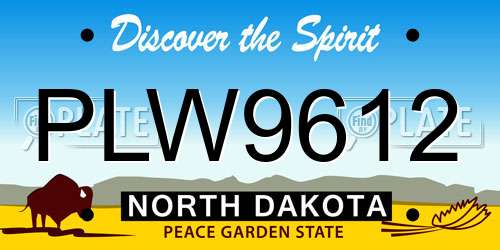 PLW9612 North Dakota License Plate