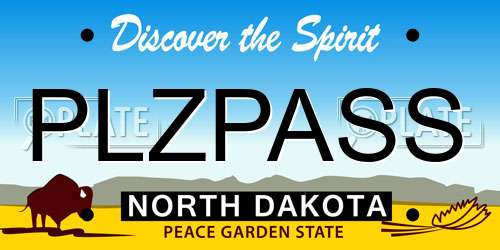 PLZPASS North Dakota License Plate