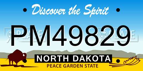 PM49829 North Dakota License Plate
