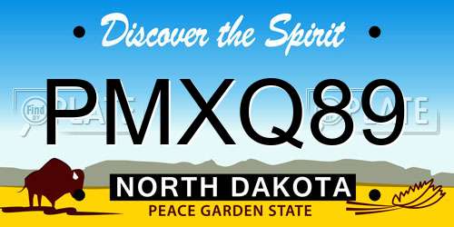 PMXQ89 North Dakota License Plate