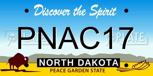 PNAC17 North Dakota License Plate