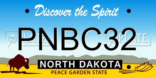 PNBC32 North Dakota License Plate