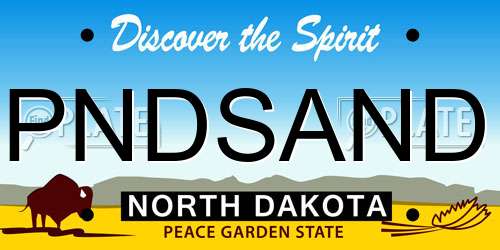 PNDSAND North Dakota License Plate