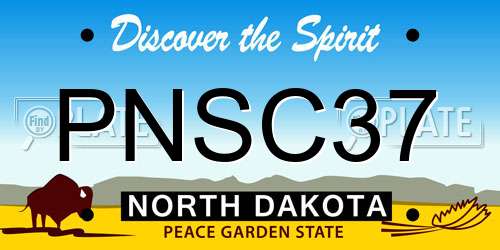 PNSC37 North Dakota License Plate