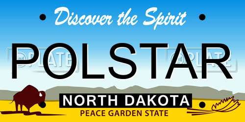 POLSTAR North Dakota License Plate