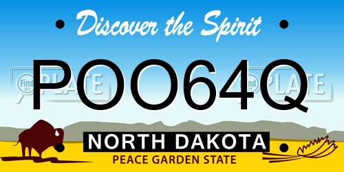 POO64Q North Dakota License Plate