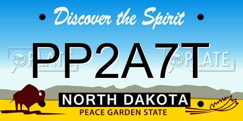 PP2A7T North Dakota License Plate